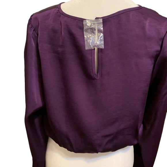 Revolve Purple Crop Top House of Harlow size Medium.  Soft, satin feel. NWOT - Picture 6 of 9